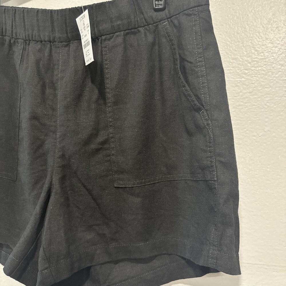 J. Crew Linen Blend Pull On Seaside Shorts Women Size S Pockets Casual Vacation - Picture 2 of 12